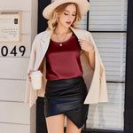 Zeagoo Satin Tops for Women UK Camisole Top Scoop Neck Vest