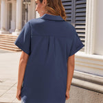 Zeagoo Women's Cotton Button Down Shirts Short Sleeve Casual Shirts