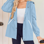 Zeagoo Rain Jacket Women Lightweight Waterproof Hooded Zip Raincoat