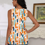 Zeagoo Tank Tops Square Neck Loose Fit Side Split Flowy Shirts