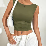Zeagoo Going Out Tops Slim Fit Sleeveless Crop Tank Tops