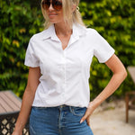 Zeagoo Women's Button Down Shirts Short Sleeve Shirts