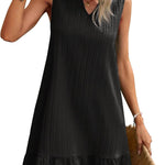 Zeagoo Summer Dress Women's Sleeveless V-Neck T-Shirt (DE Only)