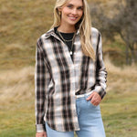 Zeagoo Flannel Shirt Women Button Down Long Sleeve Plaid Shirts