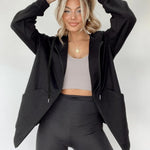 Zeagoo Lightweight Hoodies Full Zip Up Oversized Sweatshirts