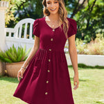 Zeagoo Summer Dress Women's Short Sleeve Dresses (DE Only)