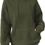 Zeagoo Hoodie Oversize Hoodie Casual Waffle Pullover (DE Only)