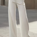 ARAMINTA | PEARL-EMBELLISHED WHITE JUMPSUIT
