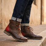 Tiberio Structured Leather Boot