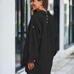 Zeagoo Long Cuffed Sleeve Shirts Button Down V Neck Blouse Loose Fitting Tops