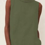 Linen Short-sleeved Blouse With A Round Neck