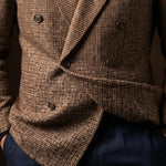 Simon Houndstooth Tweed Double-Breasted Blazer
