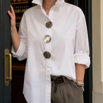 Rosaline | Statement Button Stand Collar Blouse