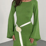 Zeagoo Elegant Backless Lace-up Bell Sleeve Mini Dress for Women Casual Going Out Summer 2026