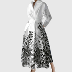 MARLOW | GARDEN-PRINT LONG SLEEVE MAXI DRESS