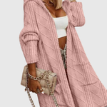 HONORIA | HOODED CABLE-KNIT CARDIGAN