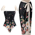 One Piece Swimsuit Chiffon Skirt Two-piece set