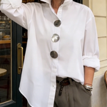 Rosaline | Statement Button Stand Collar Blouse