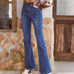 Zeagoo Distressed High Waist Baggy Denim Pants Wide Leg Trousers