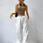 Zeagoo Square Neck Ribbed Tank Tops