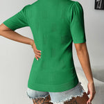 Zeagoo Short Sleeve Sweaters Soft Casual V Neck Pullover Tops
