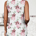 Zeagoo Sleeveless Eyelet Shirts High Neck Top