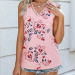 Zeagoo Women V Neck Lace Tank Tops