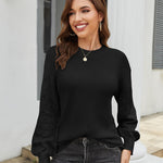 Zeagoo Women's Elegant Knitted Jumper Crew Neck Sweater (DE Only)