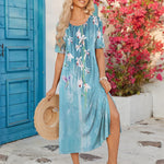 Zeagoo Women Floral Summer Dress Casual Beach Dress