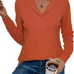 Zeagoo Sweaters for Women Long Sleeve Shirts V Neck Knit Pullover