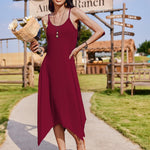 Zeagoo Women Midi Dress Bohemian Beach Cover Up Dress