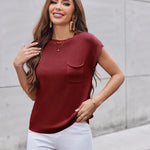 Zeagoo Sleeveless Cape Sleeve Knit Ribbed Tank Tops