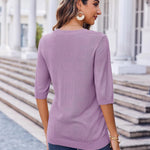 Zeagoo Loose Short Sleeve Tunic Tops Crochet Knit Pullover Sweater