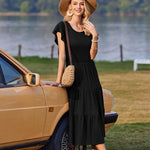 Zeagoo Summer Dress Women's Dresses Short Sleeve Dress (DE Only)