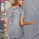 Zeagoo Women Tunic Tops Dressy Casual Short Sleeve Floral Shirts
