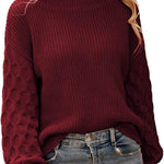 Zeagoo Women's Elegant Knitted Jumper Crew Neck Sweater (DE Only)