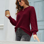 Zeagoo Women's Elegant Knitted Jumper Crew Neck Sweater (DE Only)