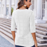 Zeagoo Loose Short Sleeve Tunic Tops Crochet Knit Pullover Sweater