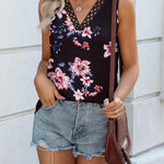 Zeagoo Women V Neck Lace Tank Tops