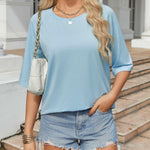 Zeagoo Oversized Loose Fit Short Sleeve Striped Tops