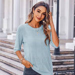 Zeagoo Loose Short Sleeve Tunic Tops Crochet Knit Pullover Sweater