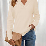 Zeagoo Sweaters for Women Long Sleeve Shirts V Neck Knit Pullover