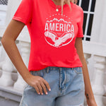 Zeagoo Flag Shirts Short Sleeve Patriotic Shirt 4th of July Tee