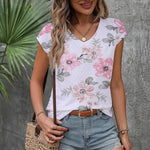 Zeagoo T Shirt Women's V-Neck Short Sleeve Blouse Top (DE Only)