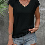 Zeagoo T Shirt Women's V-Neck Short Sleeve Blouse Top (DE Only)