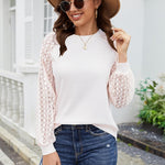 Zeagoo Elegant Blouse Long Sleeve Crew Neck T Shirt (DE Only)