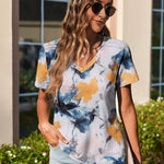 Zeagoo Short Sleeve Shirts Dressy Tops with Pleats