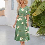 Zeagoo Women Floral Summer Dress Casual Beach Dress