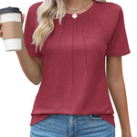 Zeagoo T-Shirt Short Sleeve Tops Casual Crew Neck Blouse (DE Only)