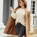 Zeagoo Women's Elegant Knitted Jumper Crew Neck Sweater (DE Only)